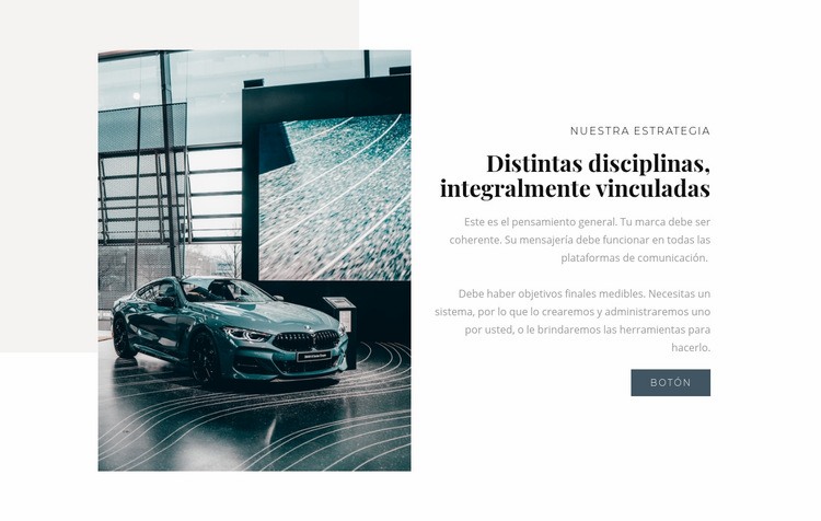 Distintas disciplinas integramente vinculadas Plantilla HTML5