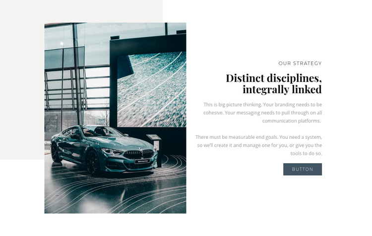 Distinct, disciplines integrally linked Homepage Design