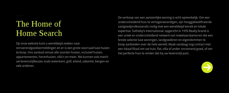 Tekst over huiszoeking Html Website Builder