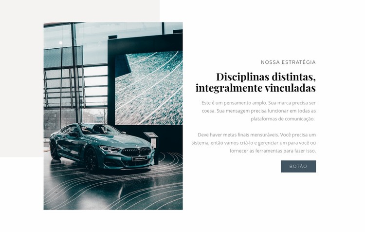 Distintas, disciplinas integralmente ligadas Construtor de sites HTML