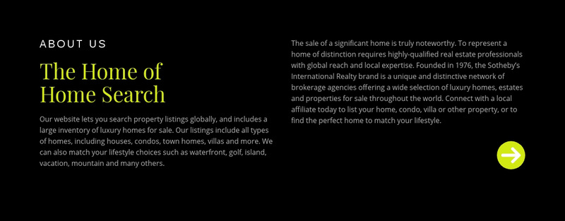 Text about home search Web Page Designer