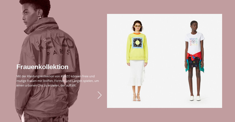 Damenmodekollektion HTML-Vorlage