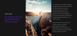 Professioneller Reisefotograf - Bestes Website-Vorlagendesign