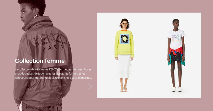 Collection de mode femme Modèle de site Web