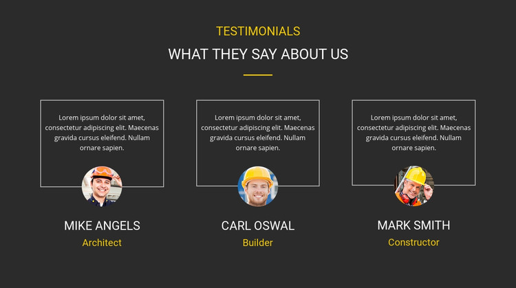Our clients testimonial Homepage Design