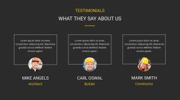 Our clients testimonial - Html Code Example by Nicepage
