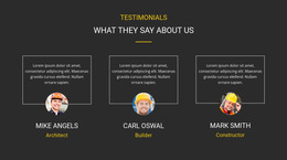 Our Clients Testimonial - HTML Template Generator