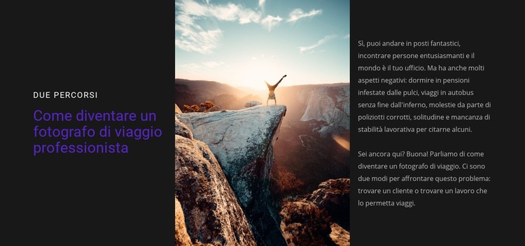 Fotografo di viaggio professionista Modello CSS