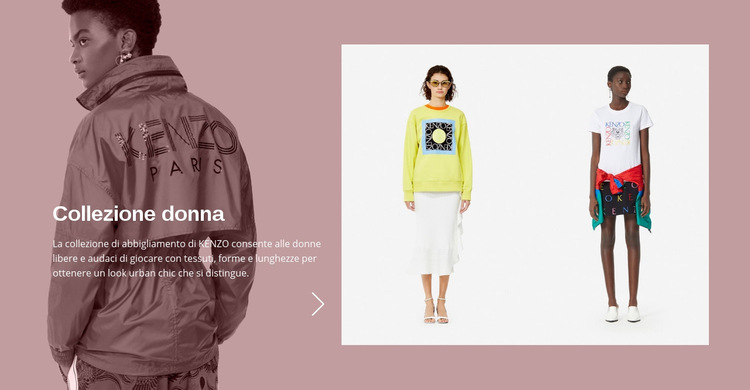 Collezione moda donna Modello di sito Web