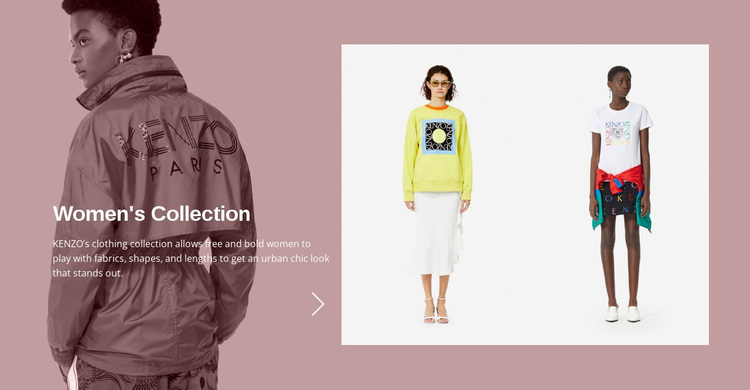 Woman's fashion collection  Joomla Page Builder
