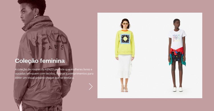Coleção de moda feminina Template CSS