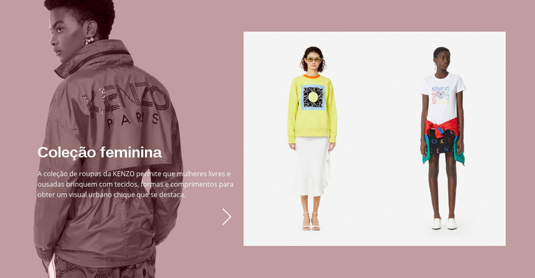 Coleção de moda feminina Template Joomla