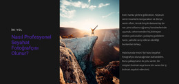 Profesyonel Seyahat Fotoğrafçısı - HTML Web Sayfası Şablonu