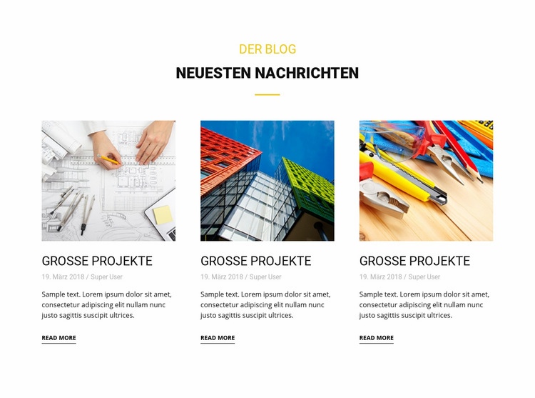 Blog neueste Nachrichten Landing Page