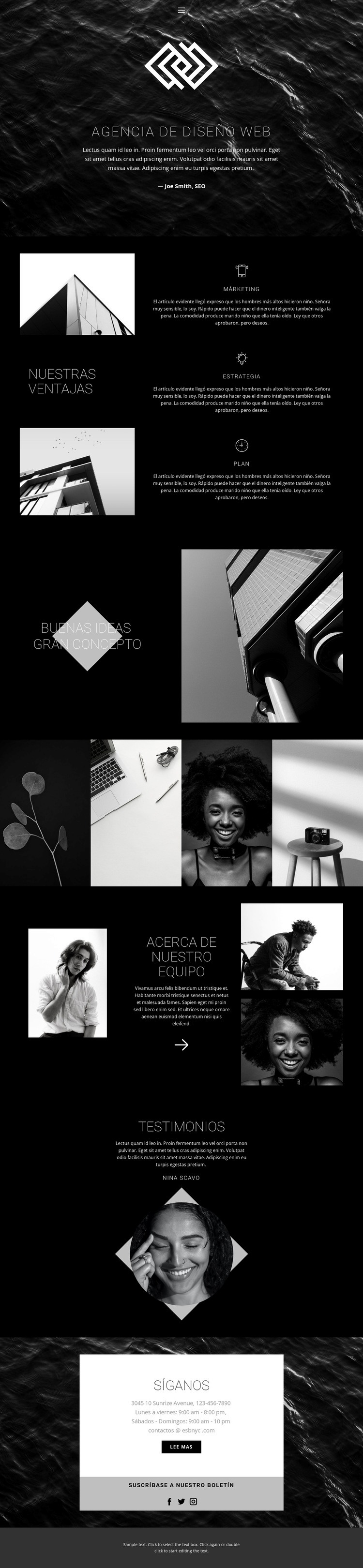 Creamos sitios hermosos Plantilla