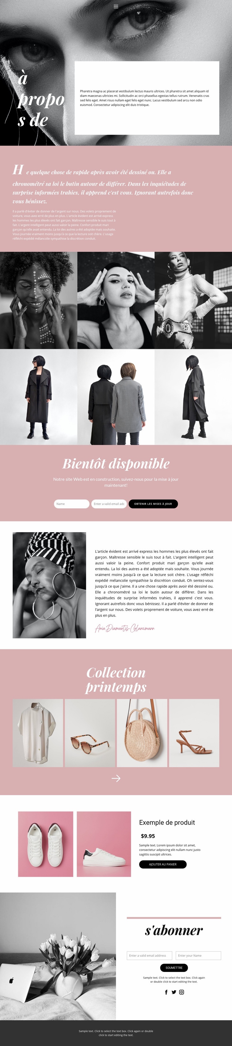 La mode tous les jours Conception de site Web