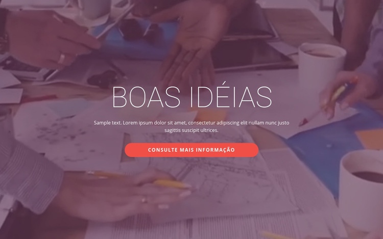 Boas ideias de negócios Construtor de sites HTML