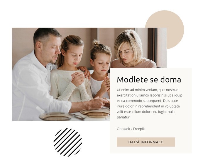 Modlitba doma Šablona CSS