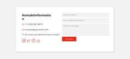 Kontaktinformationen Und Soziale Symbole Open-Source-Vorlage