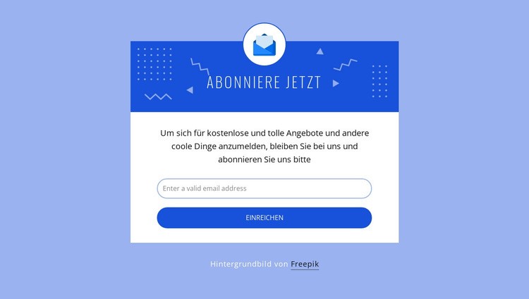 Jetzt mit Symbol abonnieren HTML5-Vorlage