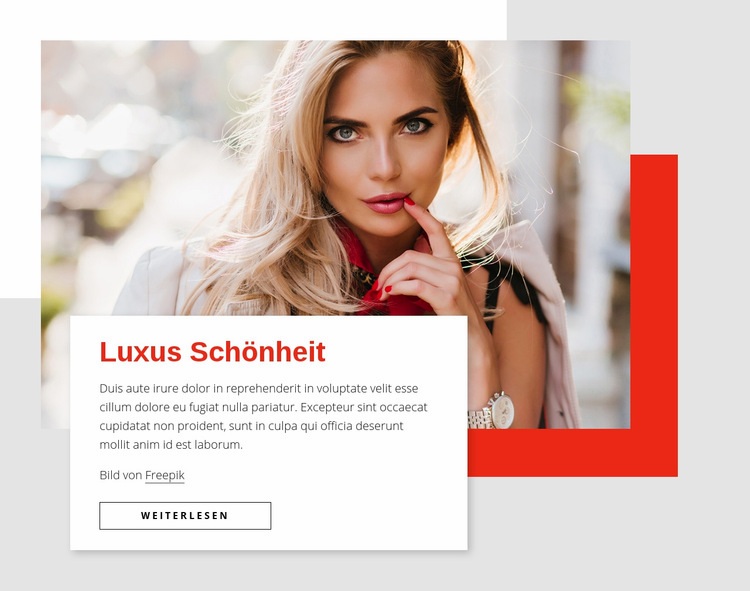 Luxusschönheit Website design