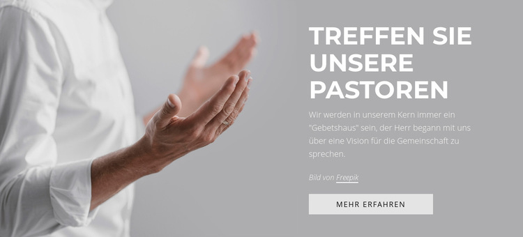 Treffen Sie unsere Pastoren Website-Vorlage