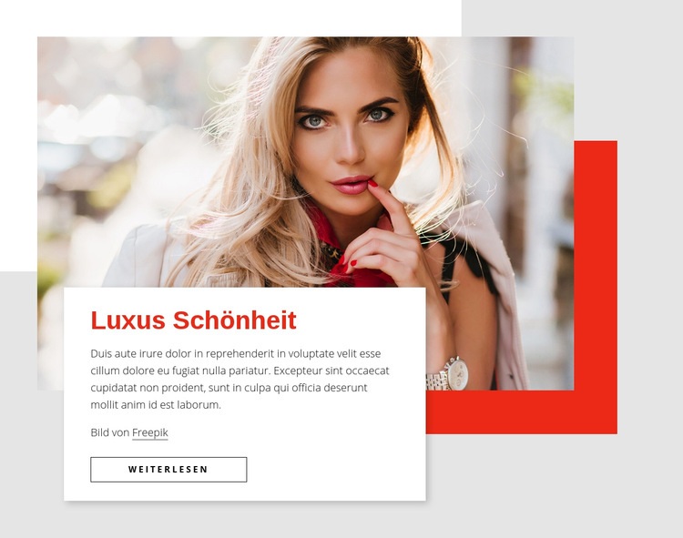 Luxusschönheit Landing Page