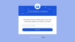 Suscríbete Ahora Con El Icono Plantilla De Sitio Web CSS Gratuita