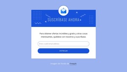 Suscríbete Ahora Con El Icono - Plantilla De Sitio