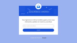 Impresionante Plantilla HTML5 Para Suscríbete Ahora Con El Icono