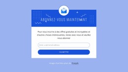 Abonnez-Vous Maintenant Avec L'Icône - Design HTML Page Online