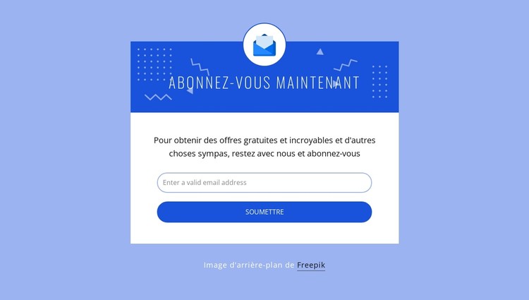 Abonnez-vous maintenant avec l'icône Modèle CSS