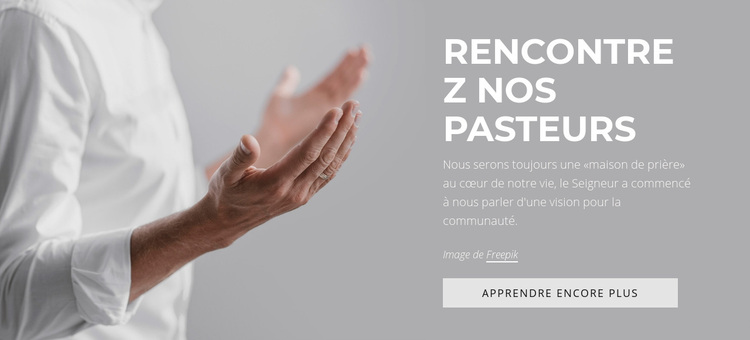 Rencontrez nos pasteurs Thème WordPress