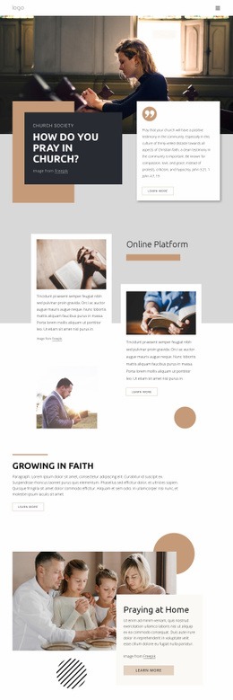 Bible Reading - Homepage Design