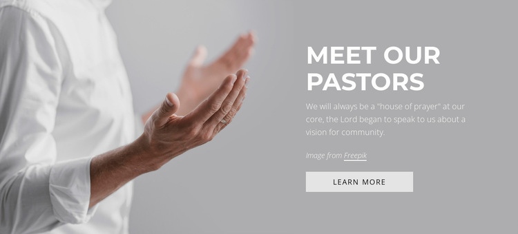 Meet our pastors Homepage Design