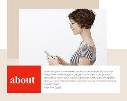 About me block - Html Code Example by Nicepage