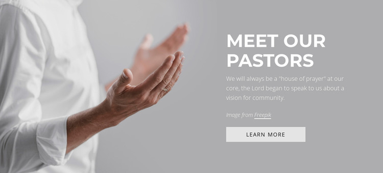 Meet our pastors HTML Template