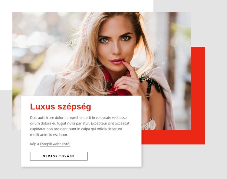 Luxus szépség Weboldal tervezés
