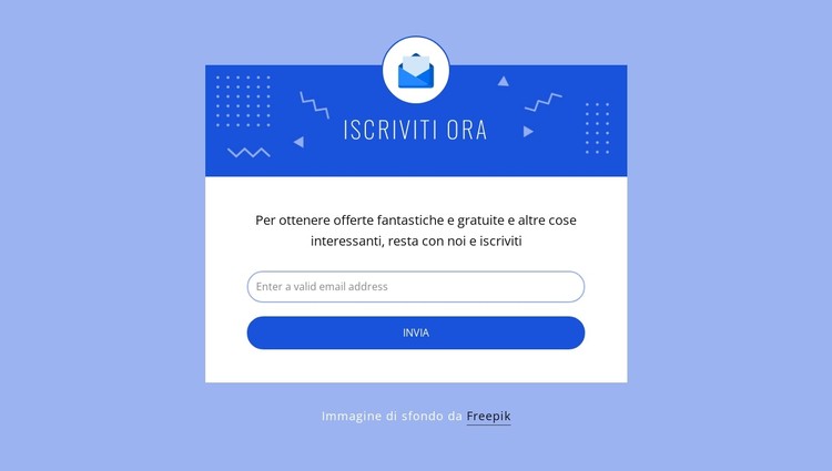 Iscriviti ora con l'icona Modello CSS