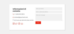 Informazioni Di Contatto E Icone Sociali - Download Gratuito Del Modello Di Sito Web