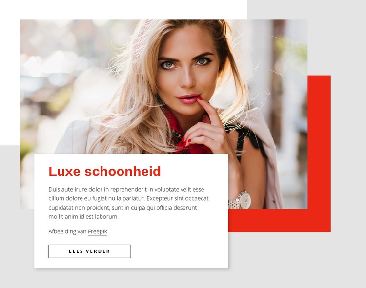 Luxe schoonheid Website ontwerp