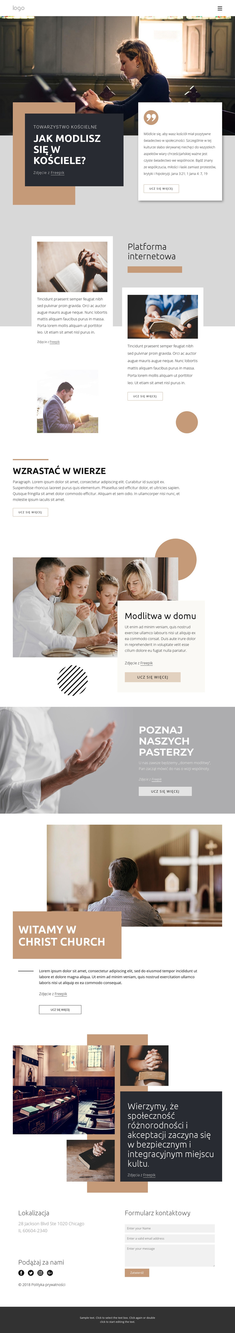 Czytanie Biblii Motyw WordPress