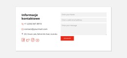 Informacje Kontaktowe I Ikony Społecznościowe Szablon Open Source