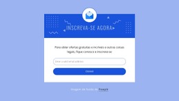 Assine Agora Com O Ícone Modelo De Site CSS Gratuito