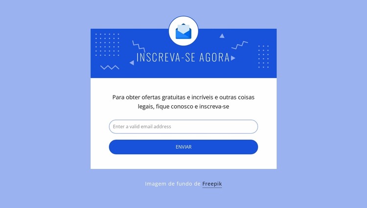 Assine agora com o ícone Template Joomla