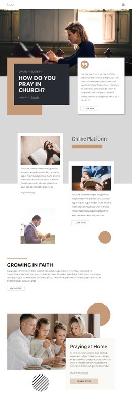 Bible Reading - Customizable Professional Web Page Design