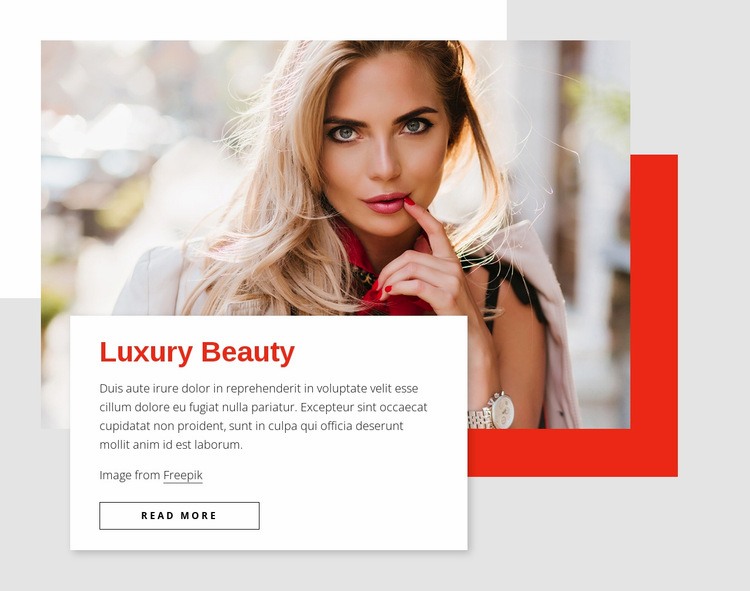 Luxury beauty Web Page Design
