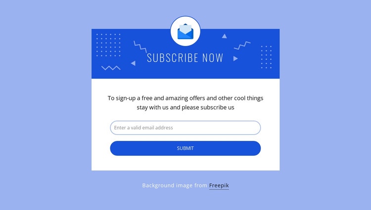 Subcribe now with icon Web Page Design