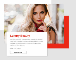 Luxury Beauty - Customizable Professional Homepage Design