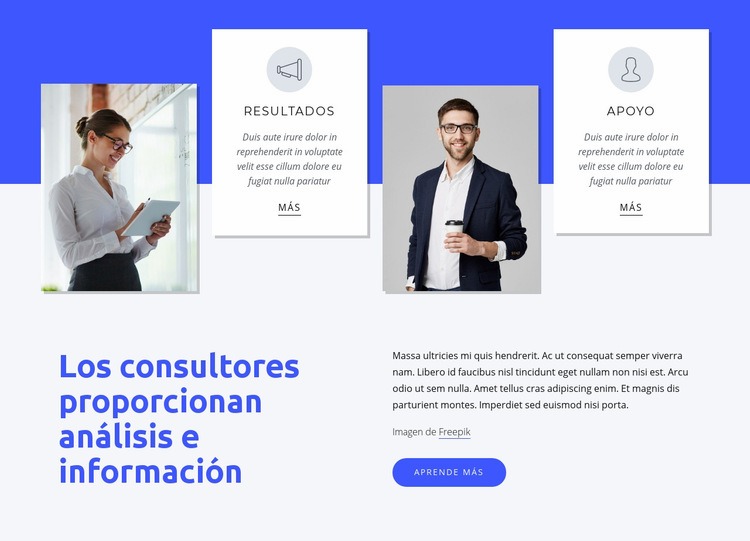 Entregamos soluciones integradas Plantillas de creación de sitios web